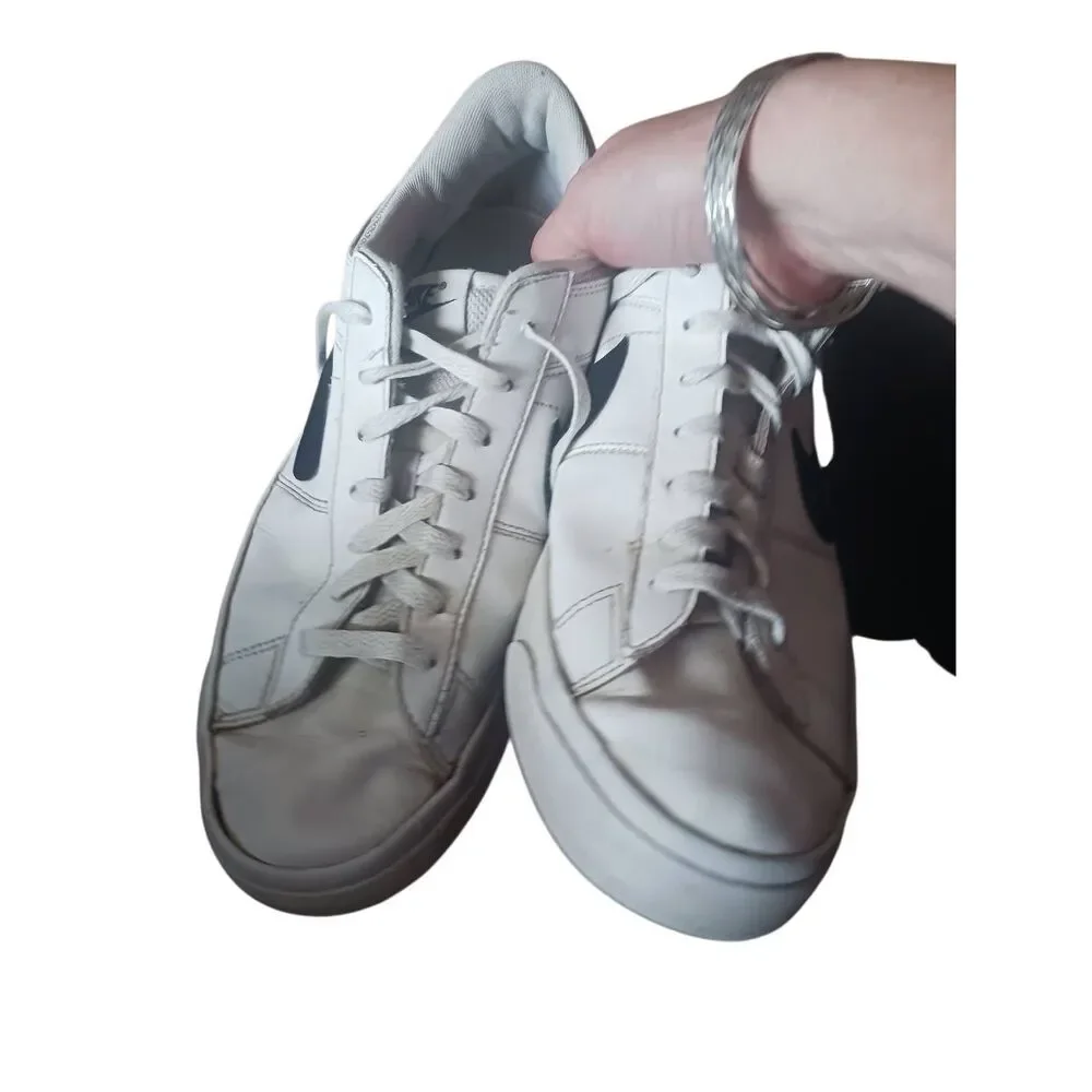 Nike black and white leather low top 9 5 match supreme